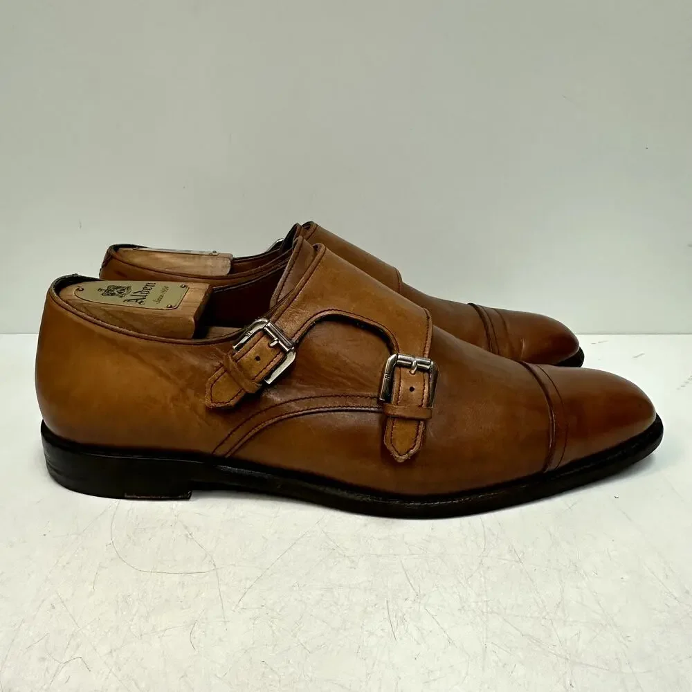 VGUC Allen Edmonds x Polo Ralph Lauren Double Monk Strap Brown Made in USA 10 D